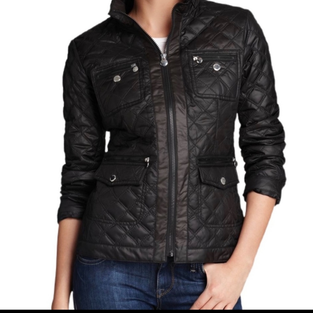 Laundry by Shelli Segal quilted balck puffer coat